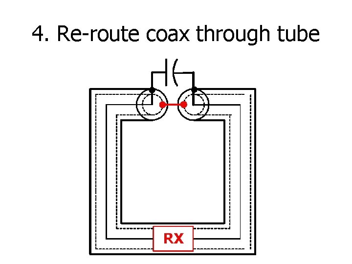 4. Re-route coax through tube 