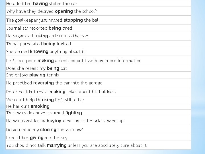 He admitted having stolen the car Why have they delayed opening the school? The