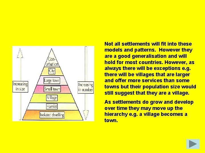Not all settlements will fit into these models and patterns. However they are a