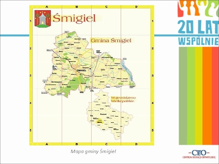 Mapa gminy Śmigiel 