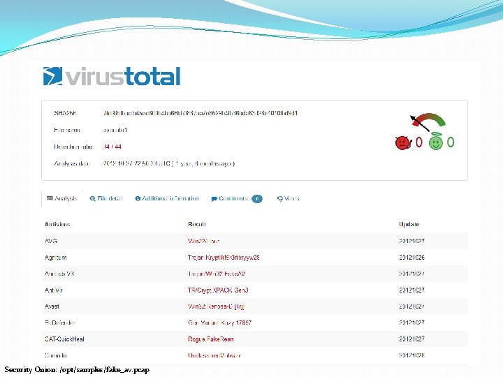 Security Onion: /opt/samples/fake_av. pcap 