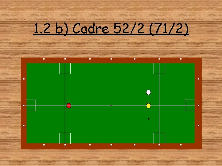 1. 2 b) Cadre 52/2 (71/2) 