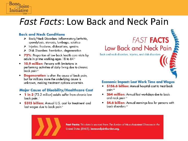Fast Facts: Low Back and Neck Pain 