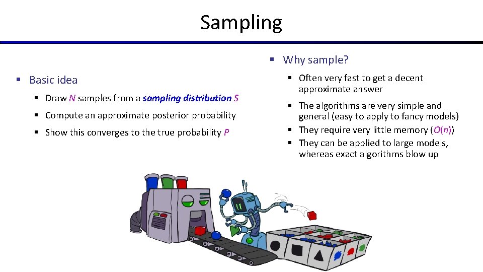 Sampling § Why sample? § Basic idea § Draw N samples from a sampling