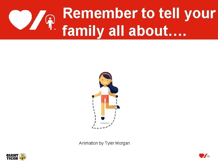 Remember to tell your family all about…. Animation by Tyler Morgan 11 