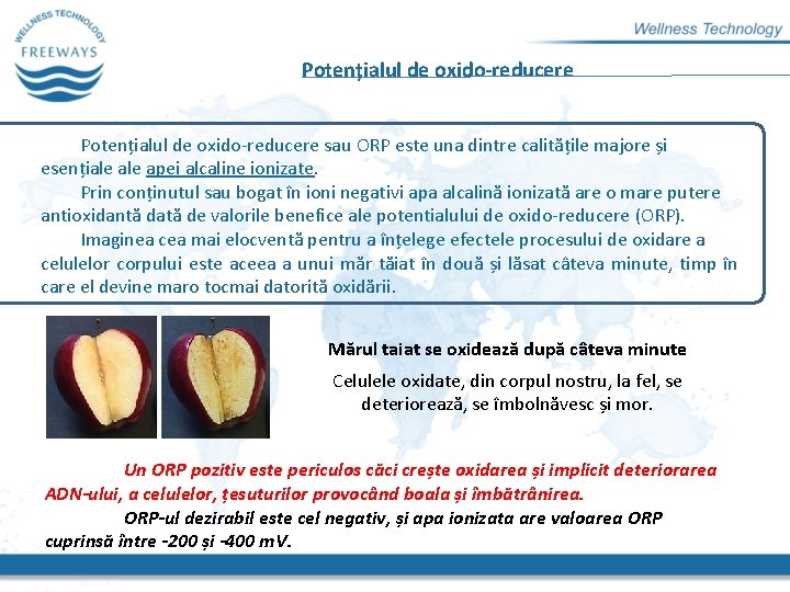 Potențialul de oxido-reducere sau ORP este una dintre calitățile majore și esențiale apei alcaline