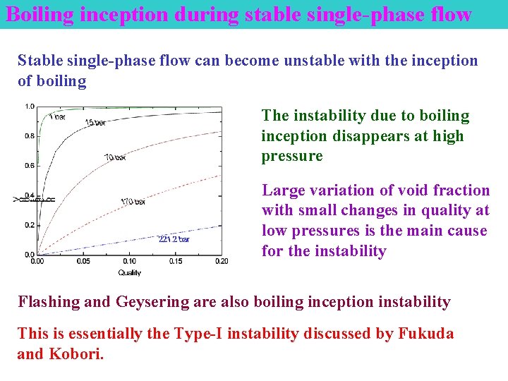 Boiling inception during stable single-phase flow Stable single-phase flow can become unstable with the