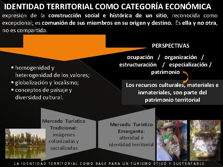 IDENTIDAD TERRITORIAL COMO CATEGORÍA ECONÓMICA expresión de la construcción social e histórica de un