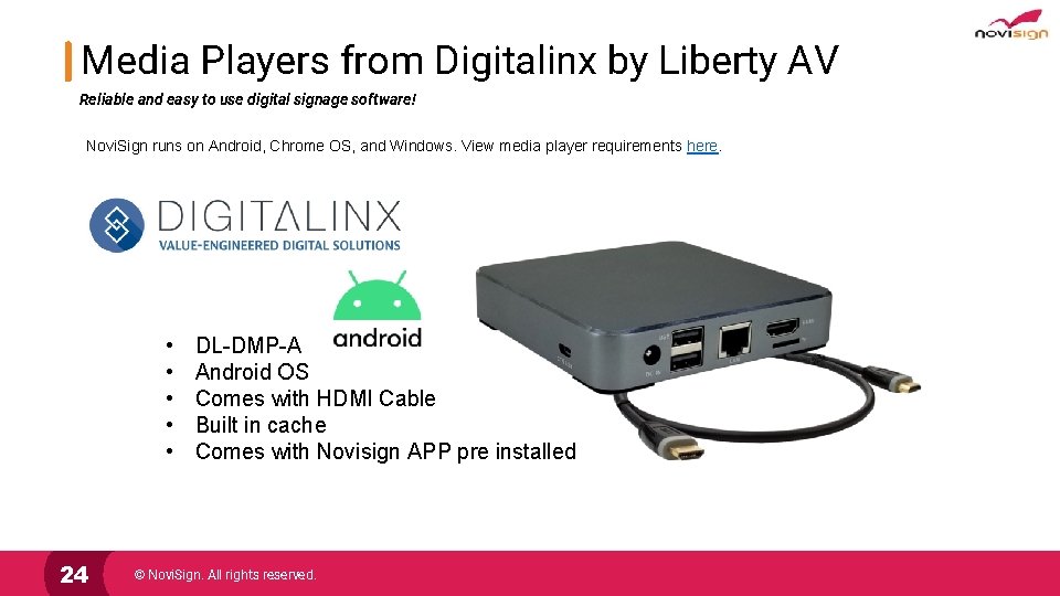 Media Players from Digitalinx by Liberty AV Reliable and easy to use digital signage