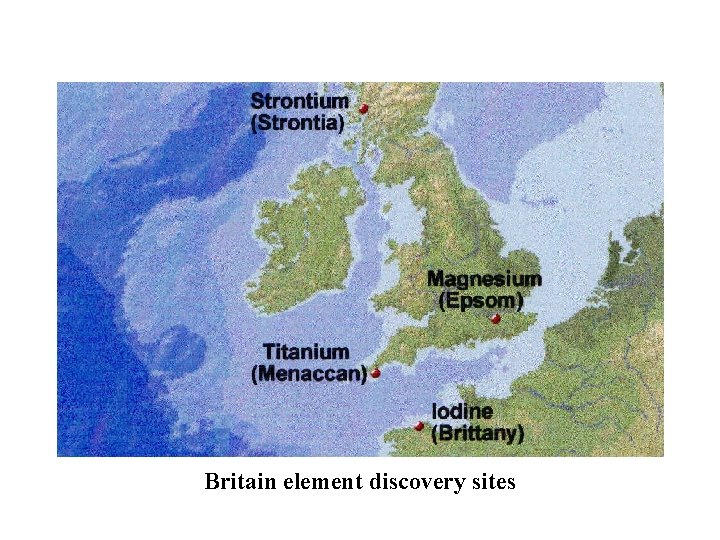 Britain element discovery sites 