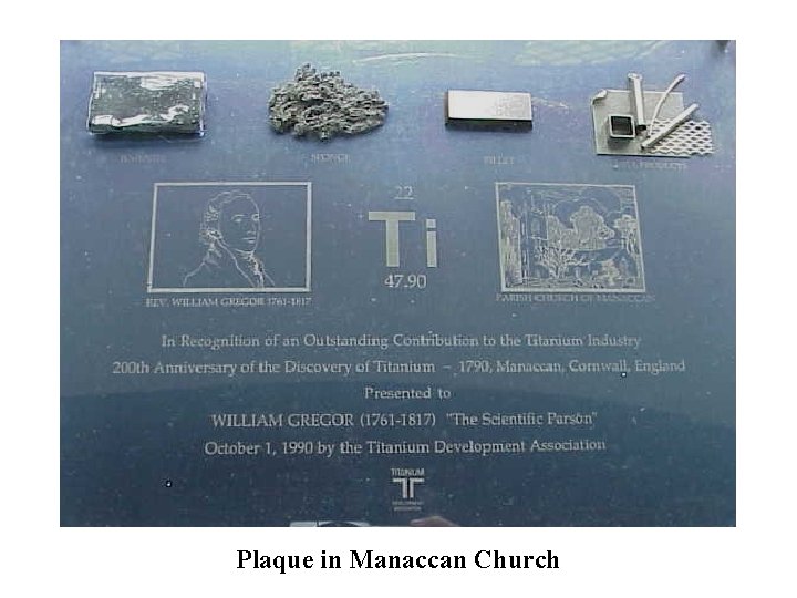 Plaque in Manaccan Church 
