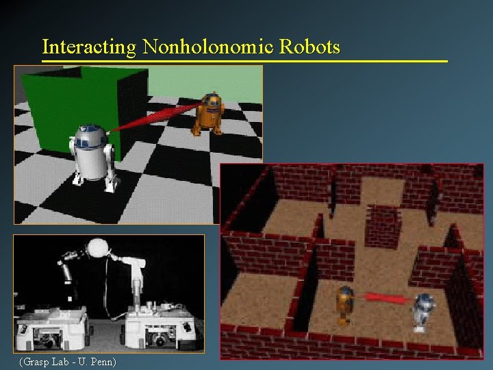 Interacting Nonholonomic Robots q 2 y 2 d q 1 y 1 x 1