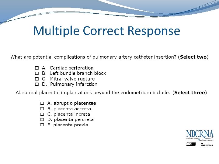 Multiple Correct Response 