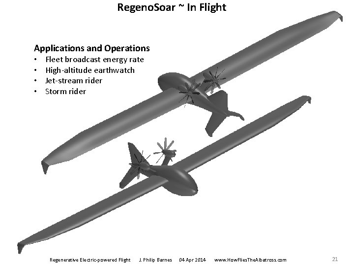 Regeno. Soar ~ In Flight Applications and Operations • • Fleet broadcast energy rate