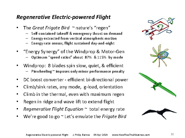 Regenerative Electric-powered Flight • The Great Frigate Bird ~ nature’s “regen” – Self-contained takeoff