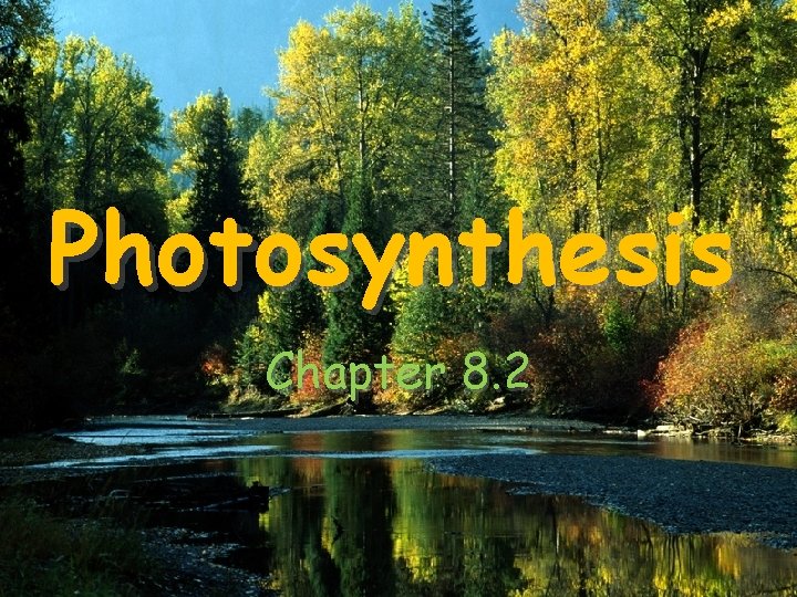 Photosynthesis Chapter 8. 2 