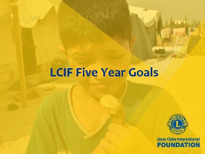 LCIF Five Year Goals 28 