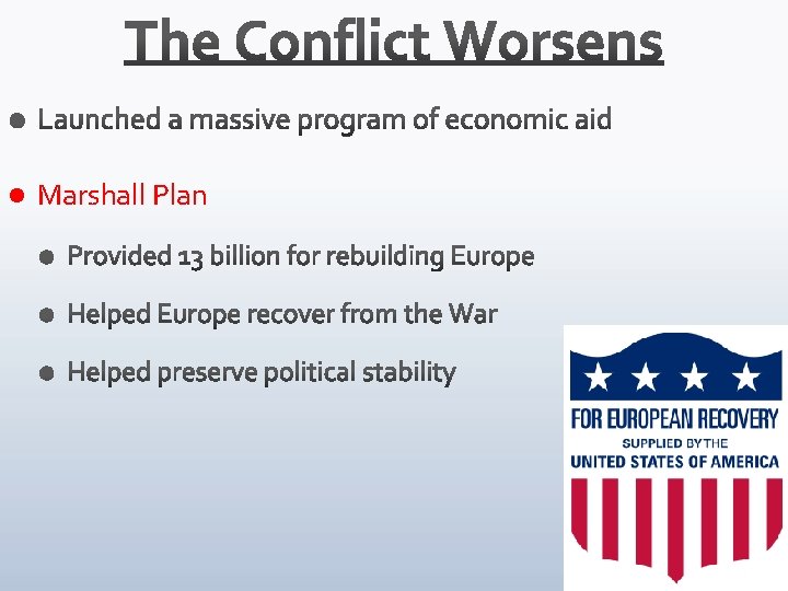 l Marshall Plan 