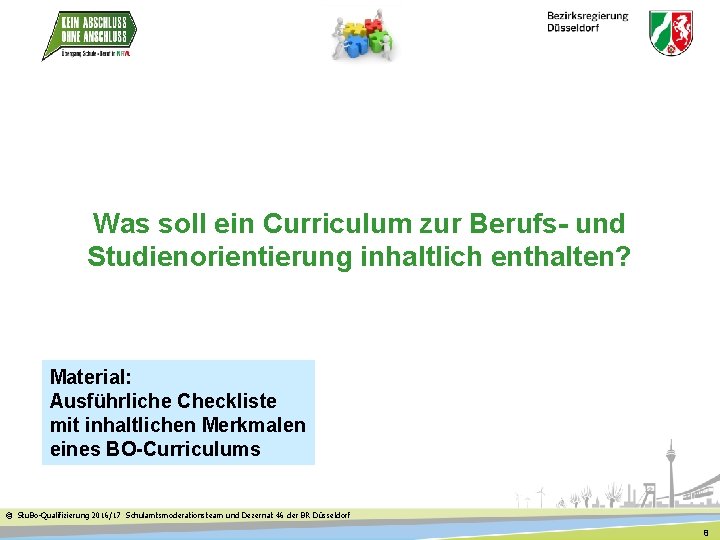 Was soll ein Curriculum zur Berufs- und Studienorientierung inhaltlich enthalten? Material: Ausführliche Checkliste mit