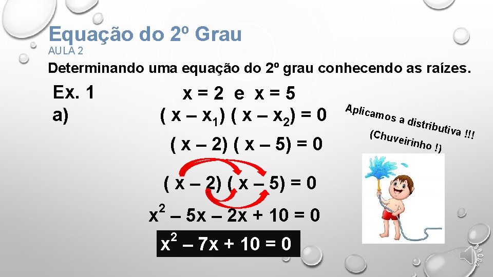 Equação do 2º Grau AULA 2 Determinando uma equação do 2º grau conhecendo as