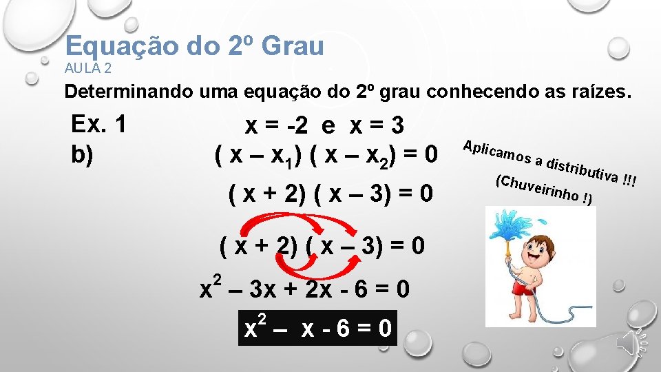 Equação do 2º Grau AULA 2 Determinando uma equação do 2º grau conhecendo as