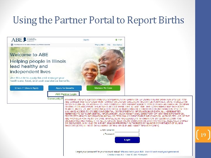 Using the Partner Portal to Report Births 19 