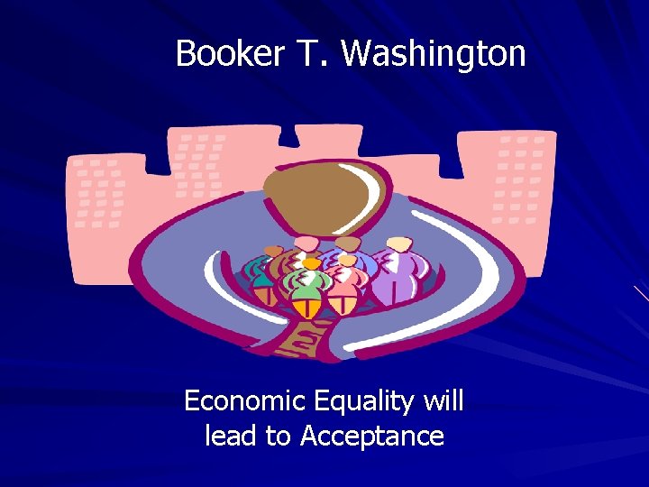 Booker T. Washington Economic Equality will lead to Acceptance 