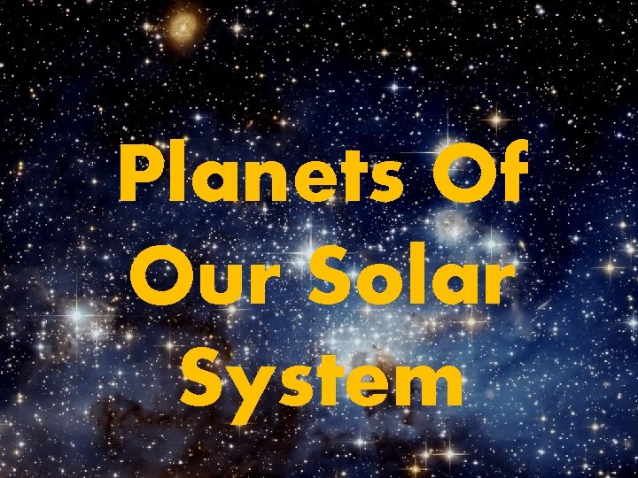 Planets Of Our Solar System 