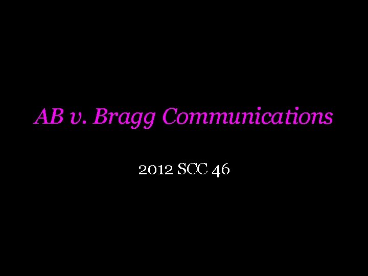 AB v. Bragg Communications 2012 SCC 46 