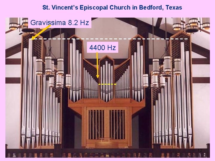 St. Vincent’s Episcopal Church in Bedford, Texas Gravissima 8. 2 Hz 4400 Hz 12
