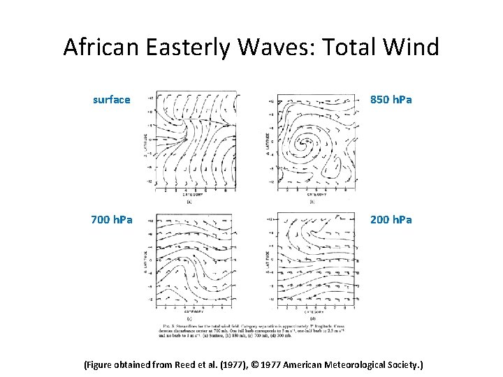 African Easterly Waves: Total Wind surface 850 h. Pa 700 h. Pa 200 h.