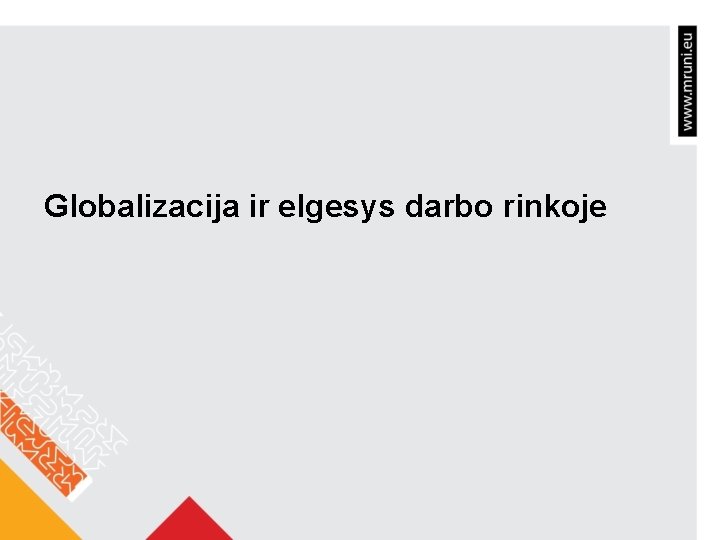 Globalizacija ir elgesys darbo rinkoje 