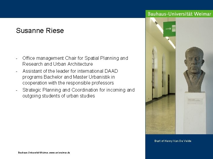 Susanne Riese - - Office management Chair for Spatial Planning and Research and Urban