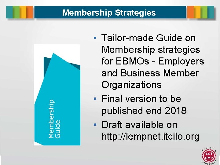 Membership Strategies • Tailor-made Guide on Membership strategies for EBMOs - Employers and Business
