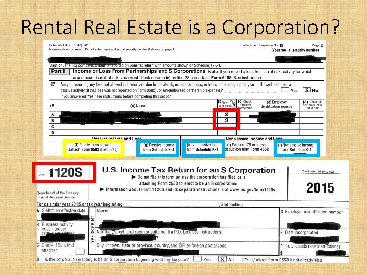 Rental Real Estate is a Corporation? 