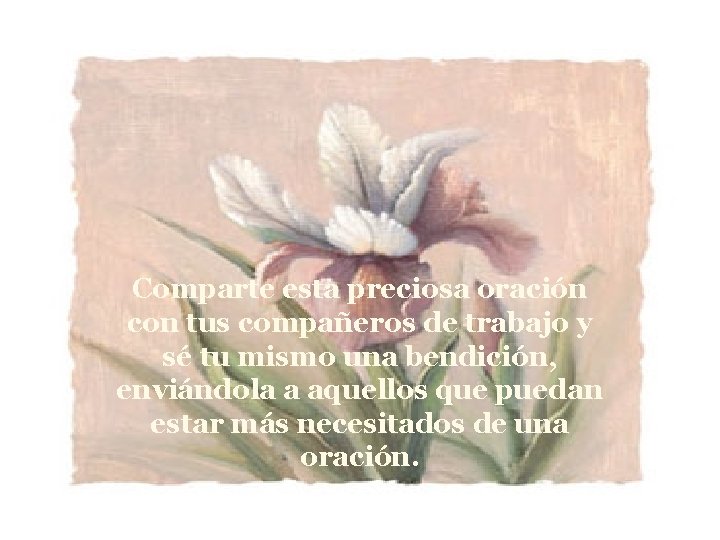 Comparte esta preciosa oración con tus compañeros de trabajo y sé tu mismo una