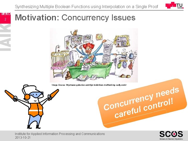 Synthesizing Multiple Boolean Functions using Interpolation on a Single Proof 2 Motivation: Concurrency Issues