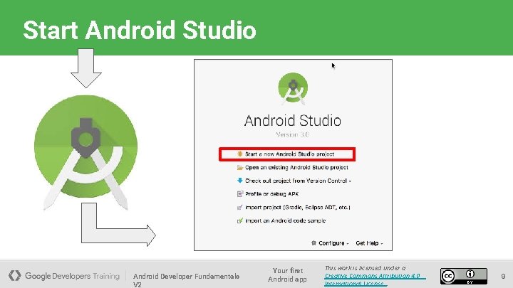 Start Android Studio Android Developer Fundamentals V 2 Your first Android app This work