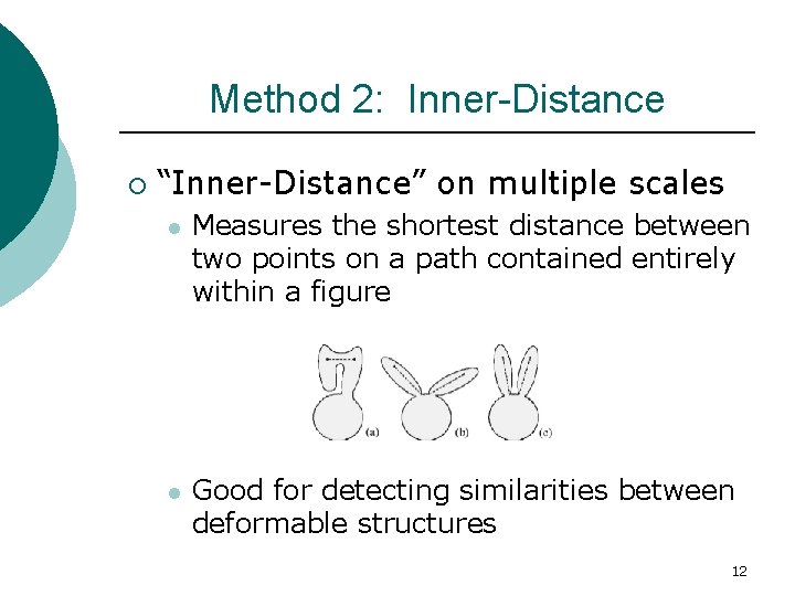 Method 2: Inner-Distance ¡ “Inner-Distance” on multiple scales l Measures the shortest distance between