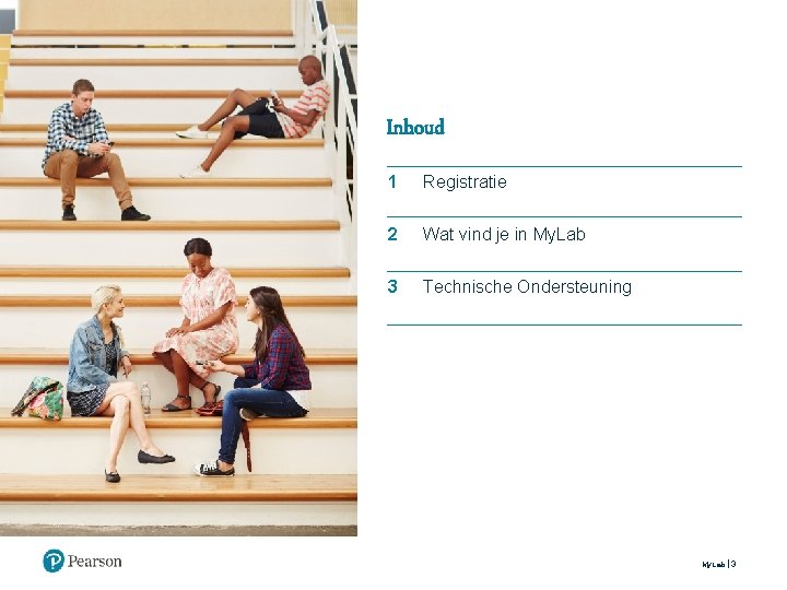 Inhoud 1 Registratie 2 Wat vind je in My. Lab 3 Technische Ondersteuning My.