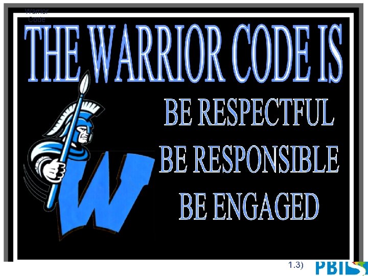 Warrior Code Day 1 C: Behavioral Expectations (TFI 1. 3) 