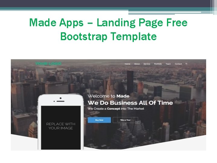 Made Apps – Landing Page Free Bootstrap Template 