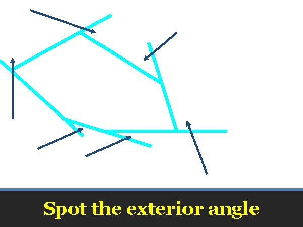 Spot the exterior angle 