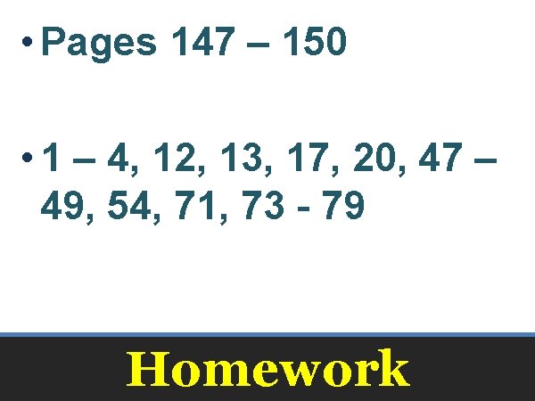  • Pages 147 – 150 • 1 – 4, 12, 13, 17, 20,
