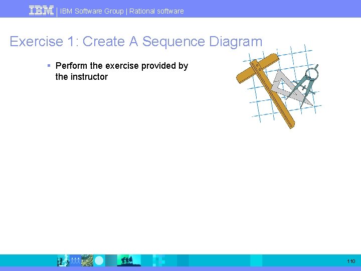 IBM Software Group | Rational software Exercise 1: Create A Sequence Diagram § Perform