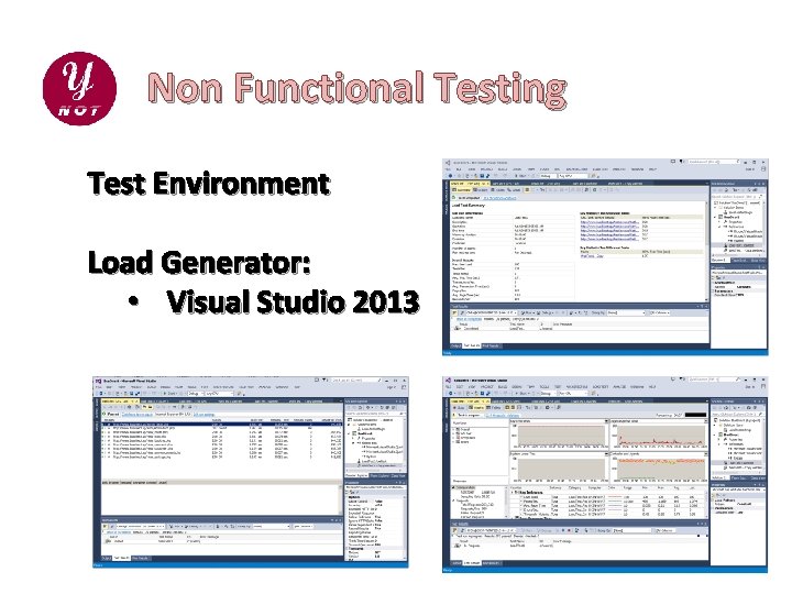 Non Functional Testing Test Environment Load Generator: • Visual Studio 2013 