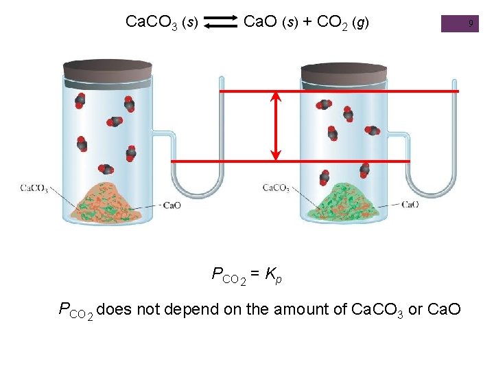 Ca. CO 3 (s) Ca. O (s) + CO 2 (g) PCO 2 =