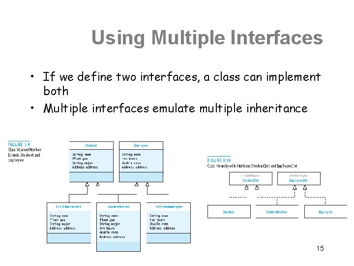 Using Multiple Interfaces • If we define two interfaces, a class can implement both