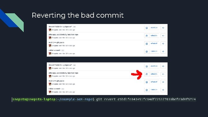 Reverting the bad commit 
