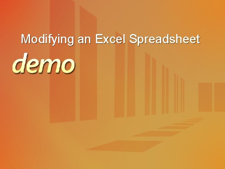 Modifying an Excel Spreadsheet 